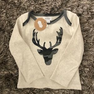 12-8 month new mud pie deer camo shirt